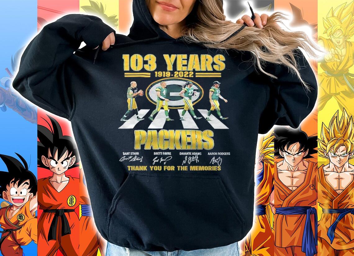 103 Years 1919-2022 Packers Abbey Signatures Thank You For The Memories Shirt t-shirt hoodie