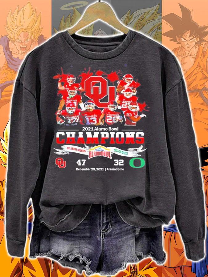 2021 Alamo Bowl Champions NCAA Football Graphic Oklahoma Sooners shirt t-shirt sweatshirt