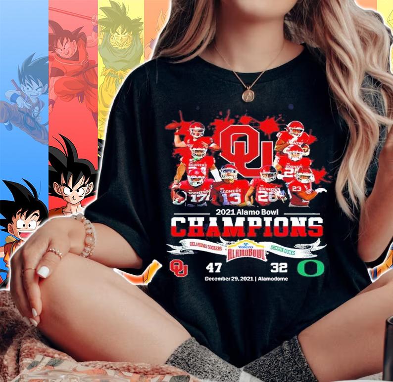 2021 Alamo Bowl Champions NCAA Football Graphic Oklahoma Sooners shirt t-shirt woman shirt