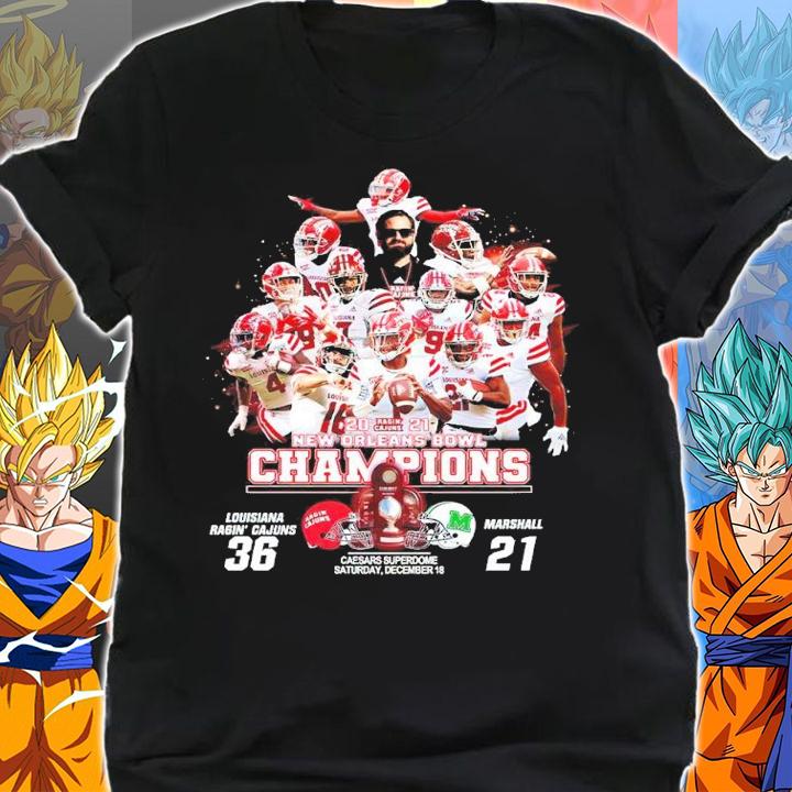 2021 New Orleans Bowl Champions Louisiana Ragin' Cajuns 36 Vs Marshall 21 Shirt t-shirt shirt