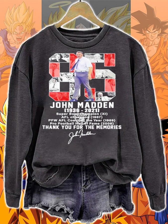 85 John Madden 1936-2021 Super Bowl Champions XI AFL Champion 1967 Shirt t-shirt sweatshirt