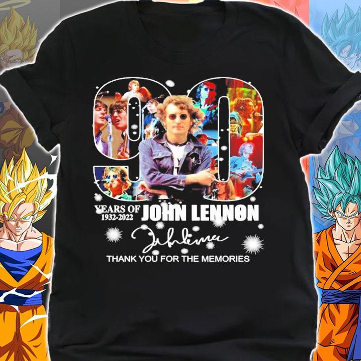 90 Years Of 1932-2022 John Lennon Signatures Thank You For The Memories Shirt t-shirt shirt