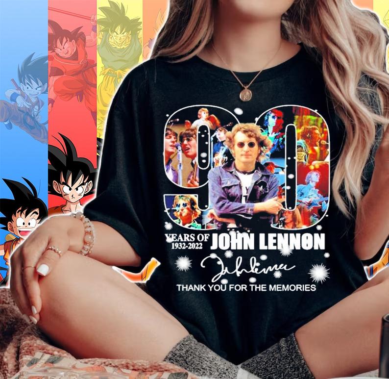 90 Years Of 1932-2022 John Lennon Signatures Thank You For The Memories Shirt t-shirt woman shirt