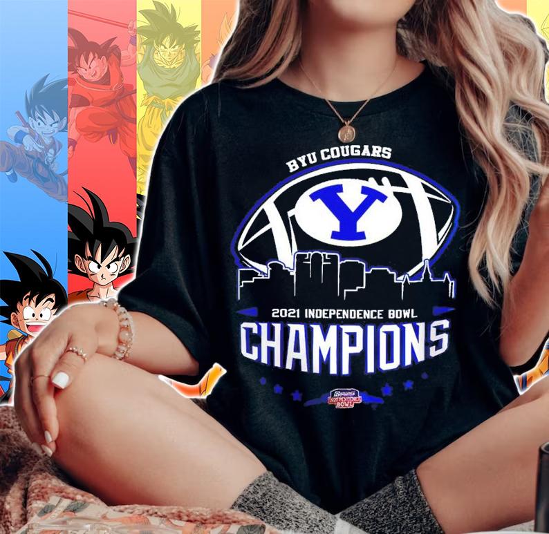 2021 Independence Bowl Champions NCAA Graphic BYU Cougars shirt t-shirt woman shirt