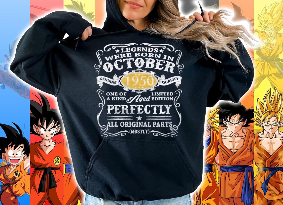71St Birthday Decorations Legends Were Born In October 1950 Ver2 Shirt t-shirt hoodie
