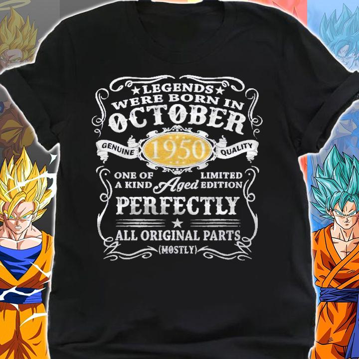 71St Birthday Decorations Legends Were Born In October 1950 Ver2 Shirt t-shirt shirt