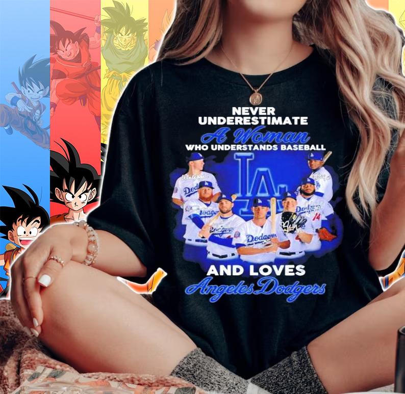 A Woman who understands baseball and loves Angeles Dodgers signatures shirt t-shirt woman shirt