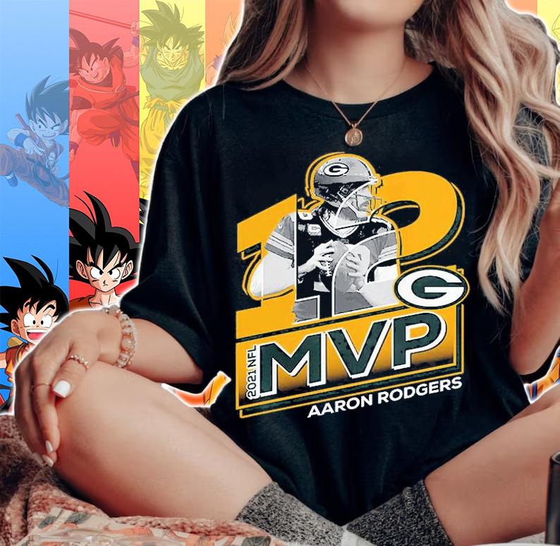 Aaron Rodgers Green Bay Packers 2021 NFL MVP T-Shirt t-shirt woman shirt
