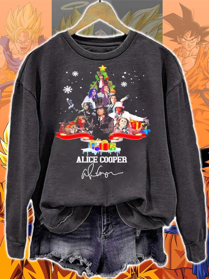 Alice Cooper Christmas Tree Signatures Shirt t-shirt sweatshirt
