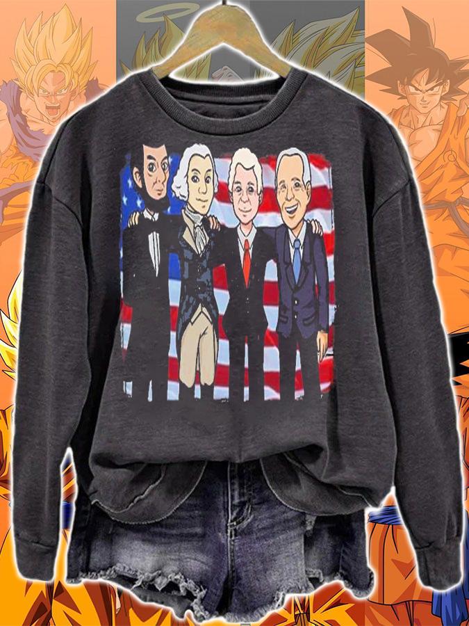 America USA Flag Chillin Presidents T-Shirt t-shirt sweatshirt
