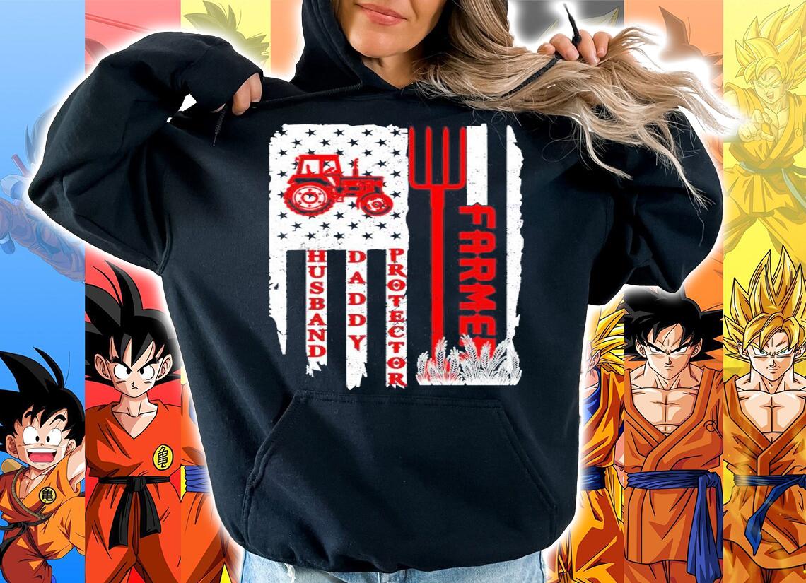 American Flag Farmer Husband Daddy Protector Shirt t-shirt hoodie