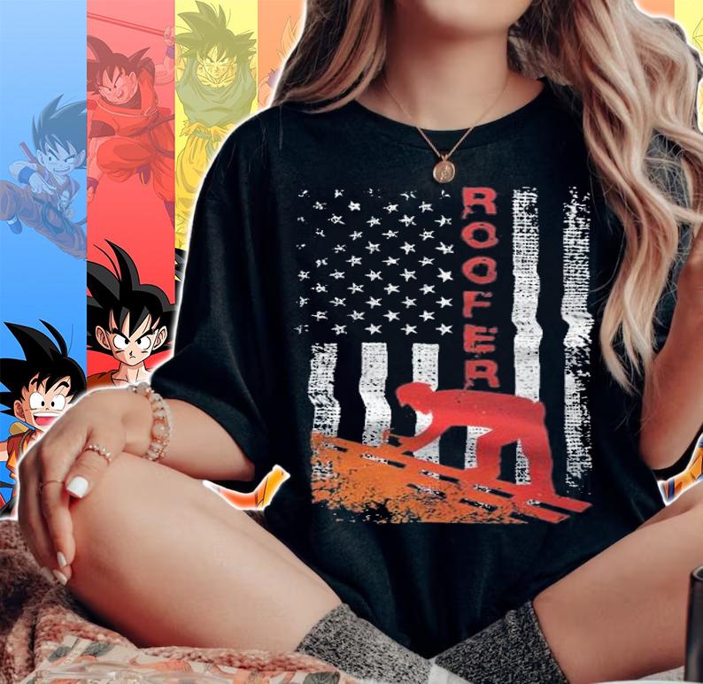 American Flag Roofer Shirt t-shirt woman shirt