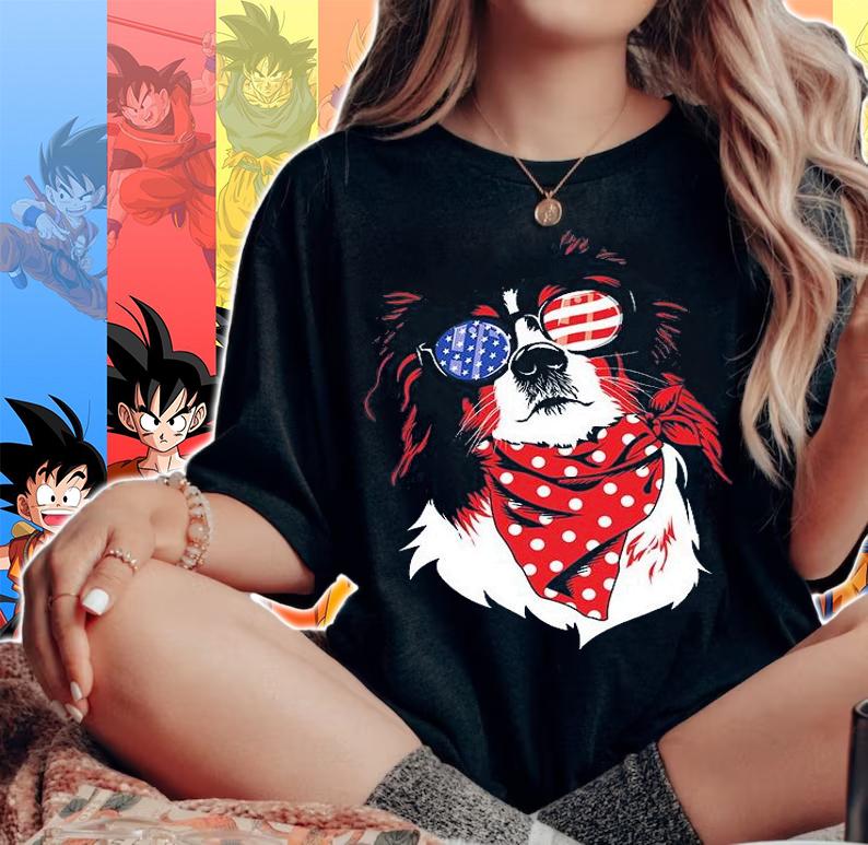 Australian Shepherd 4th Of July Shirt Aussie American Flag T-Shirt t-shirt woman shirt