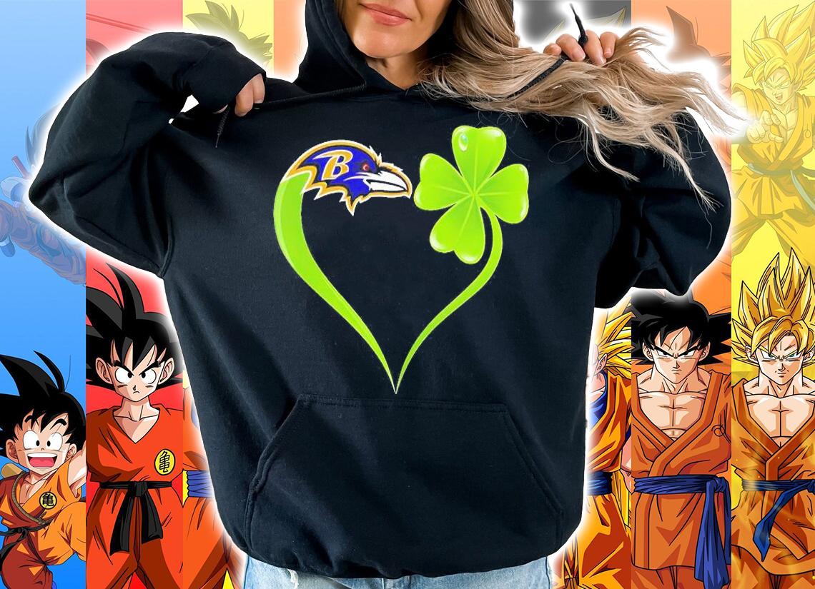 Baltimore Ravens Shamrock Heart St Patrick's Day T-Shirt t-shirt hoodie