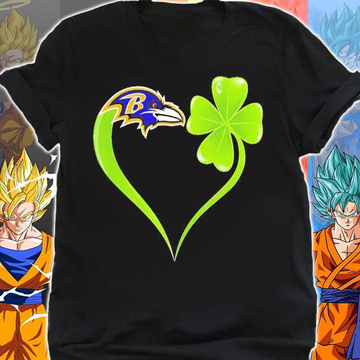 Baltimore Ravens Shamrock Heart St Patrick's Day T-Shirt t-shirt shirt