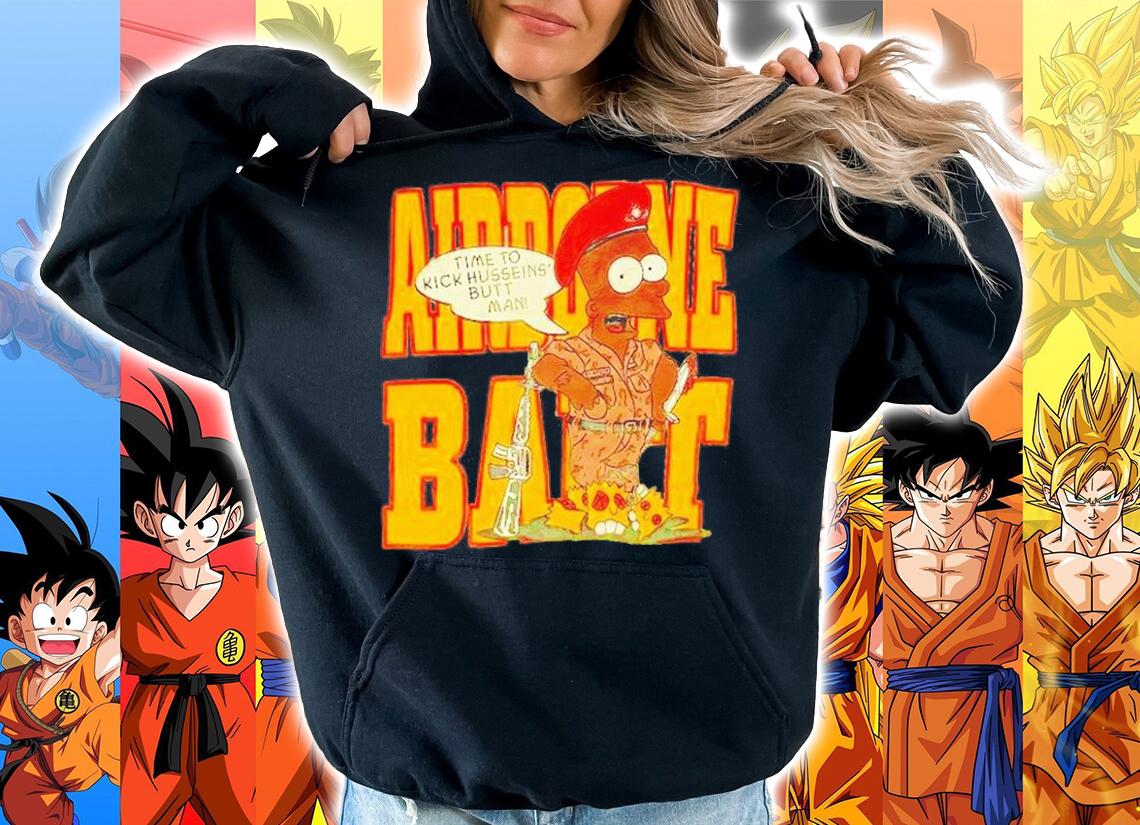 Bart Simpson Time To Kick Husseins Butt Man T-Shirt t-shirt hoodie