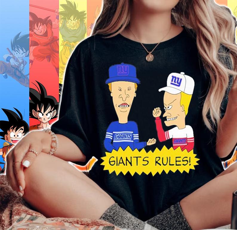 Beavis and Butt-Head New York Giants Rules NFL T-Shirt t-shirt woman shirt