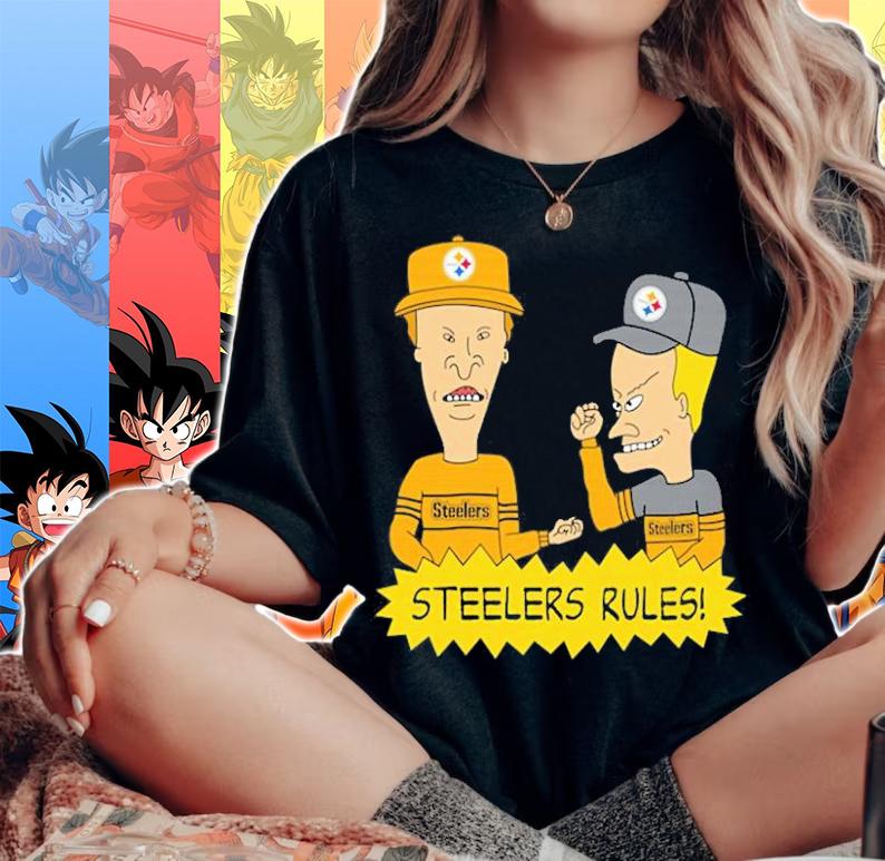 Beavis and Butt-Head Pittsburgh Steelers Rules NCAA t-Shirt t-shirt woman shirt