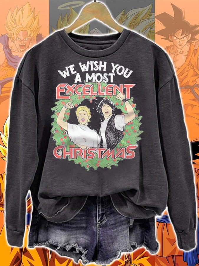 Bill and Ted We Wish You A Most Excellent Christmas t-shirt sweatshirt
