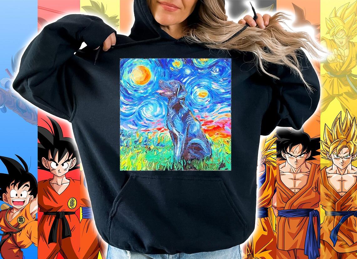 Black Labrador Starry Night Van Gogh t-shirt hoodie