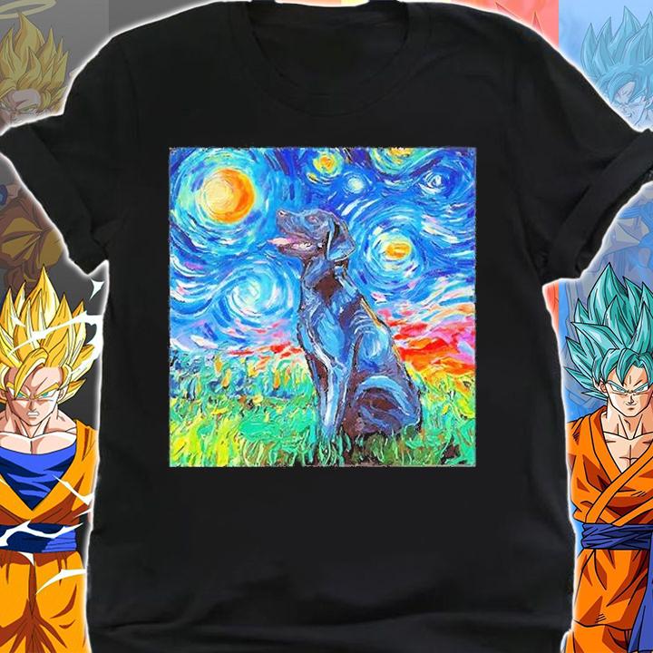 Black Labrador Starry Night Van Gogh t-shirt shirt
