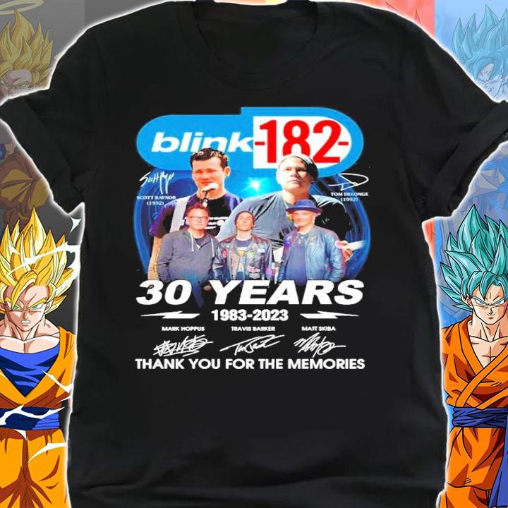 Blink-182 30 Years 1983-2023 Signatures Thank You For The Memories t-shirt shirt
