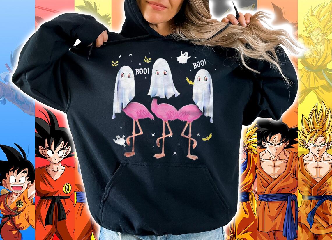 Boo Flamingos Ghost Halloween Flamingoween Flamingo Lovers shirt t-shirt hoodie