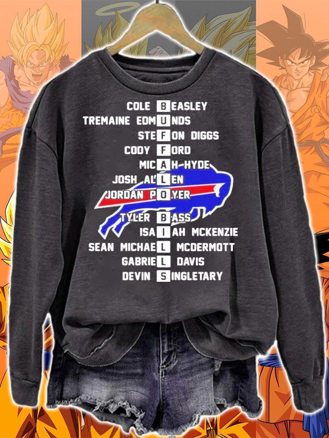 Buffalo Bills team football Cole Beasley Tremaine Edmunds Stefon Diggs Cody Ford t-shirt sweatshirt