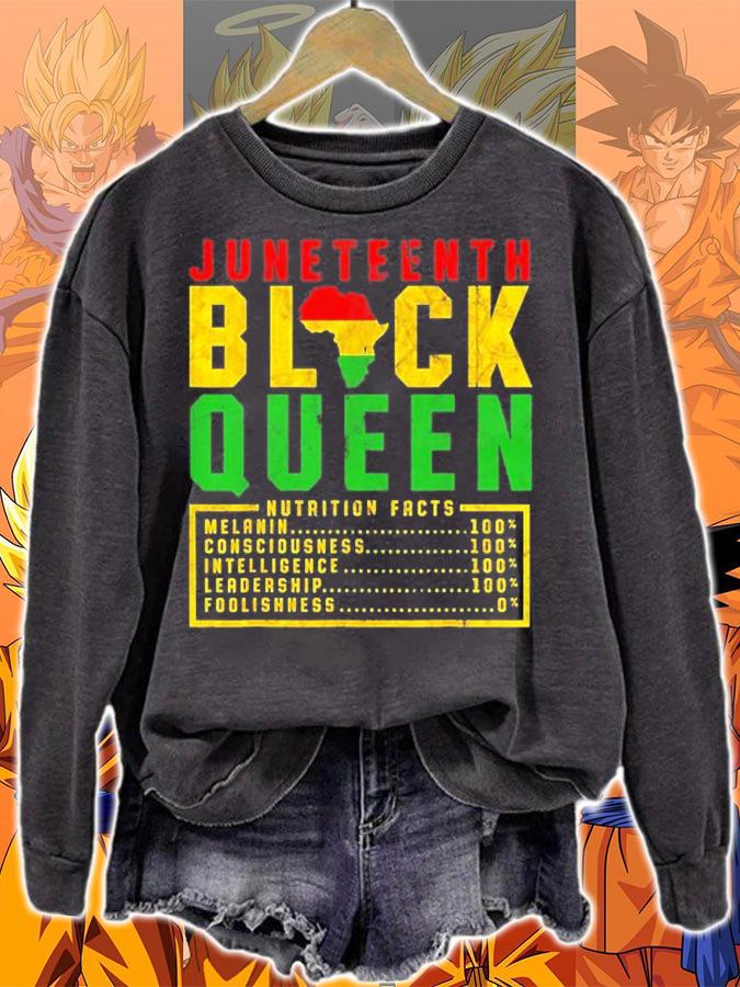 Juneteenth Womens Black Queen Nutrition Melanin Pride T-Shirt t-shirt sweatshirt