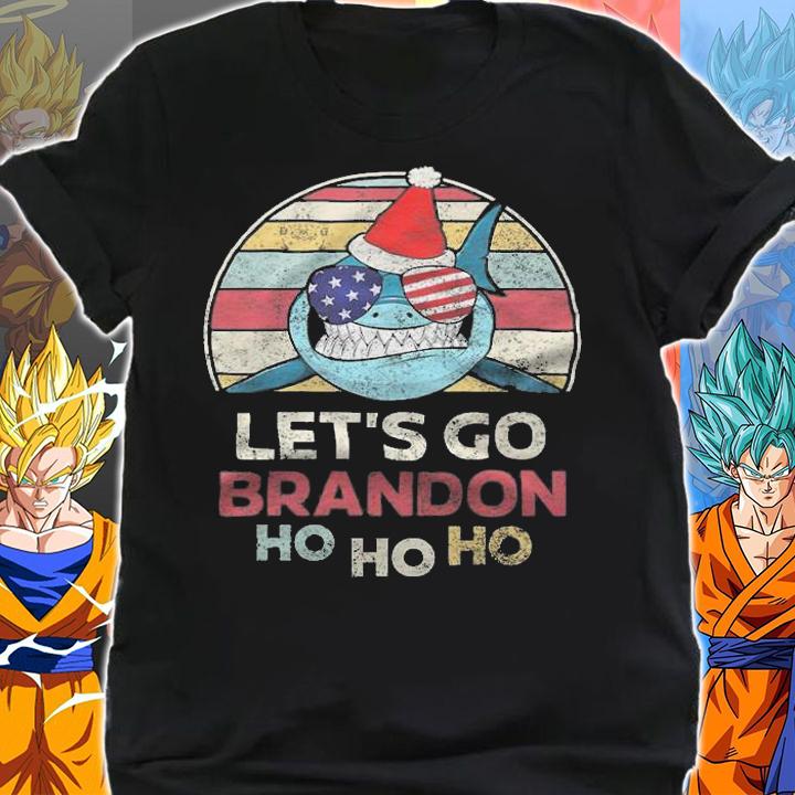 Let's Go Brandon Christmas Santa Shark Ho Ho Anti Joe Biden T-Shirt t-shirt shirt