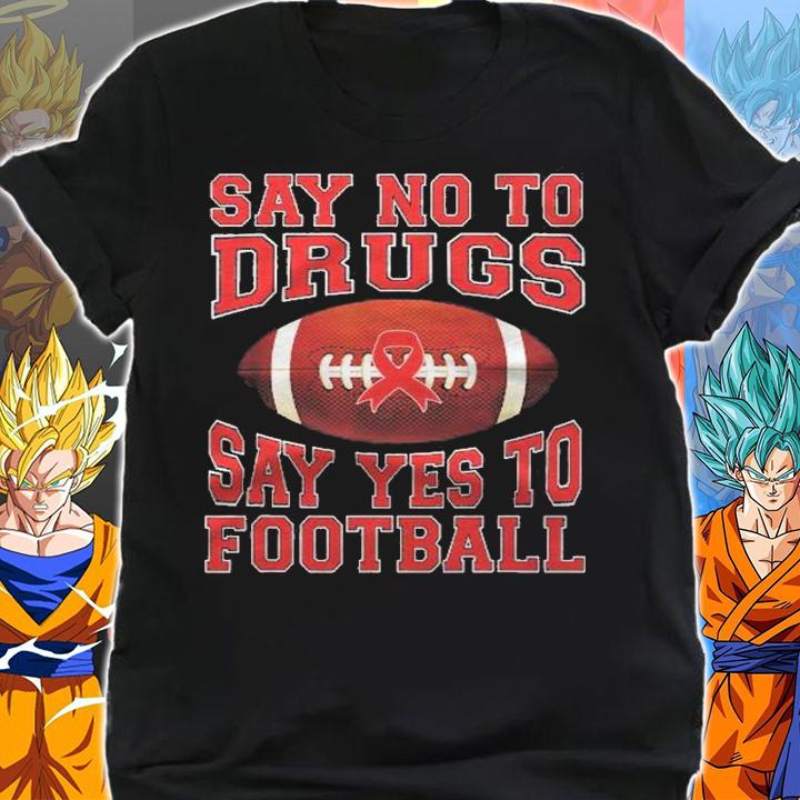 Red Ribbon Week Kids Youth Say No Say Yes To Football Shirt t-shirt shirt