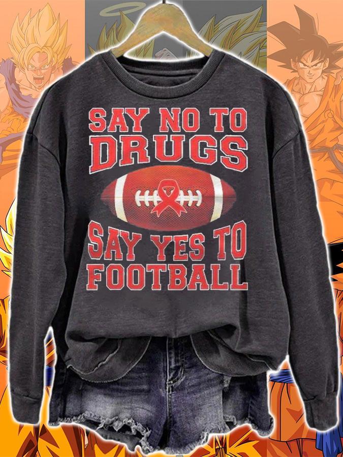Red Ribbon Week Kids Youth Say No Say Yes To Football Shirt t-shirt sweatshirt