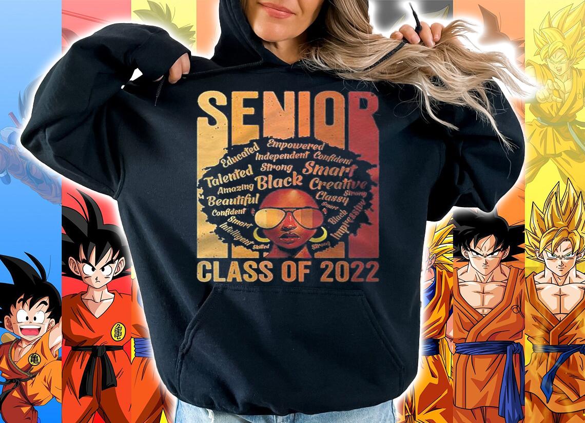 Senior 2022 Class Black Smart Afro Melanin African American Shirt t-shirt hoodie