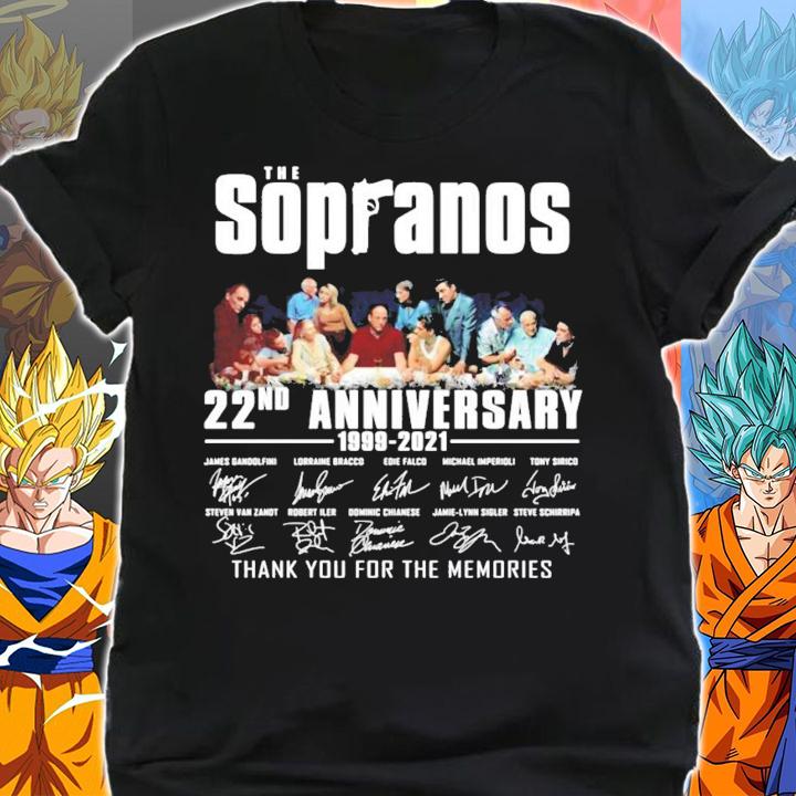 The Sopranos 22nd Anniversary 1999-2021 Signatures Shirt t-shirt shirt
