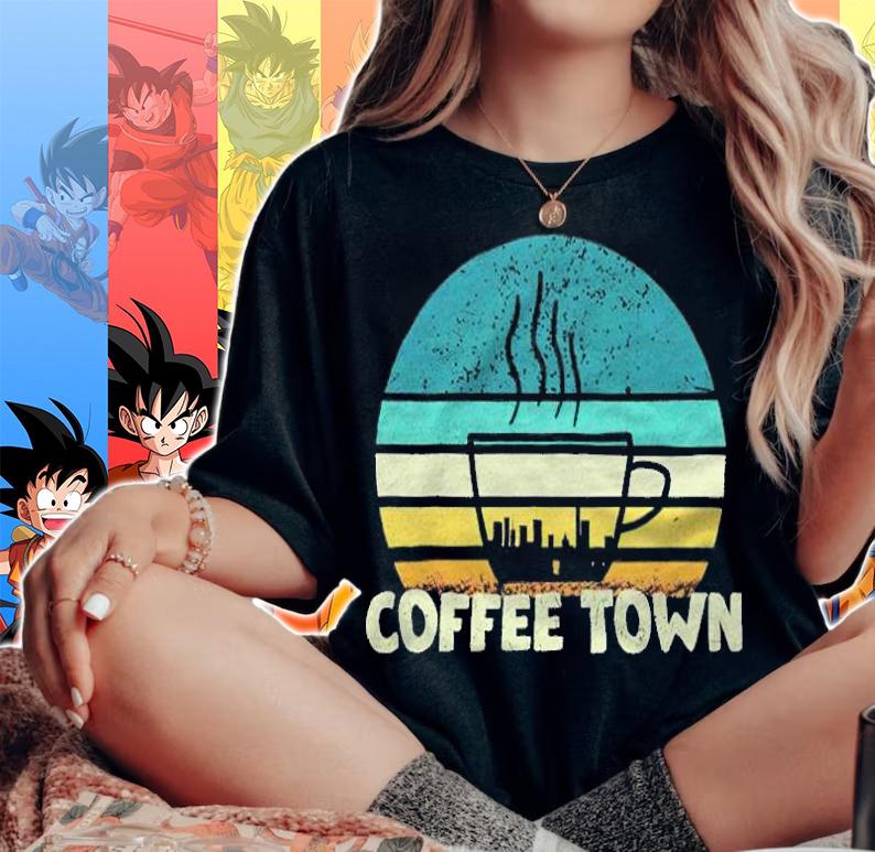 Coffee Town Vintage logo T-shirt t-shirt woman shirt