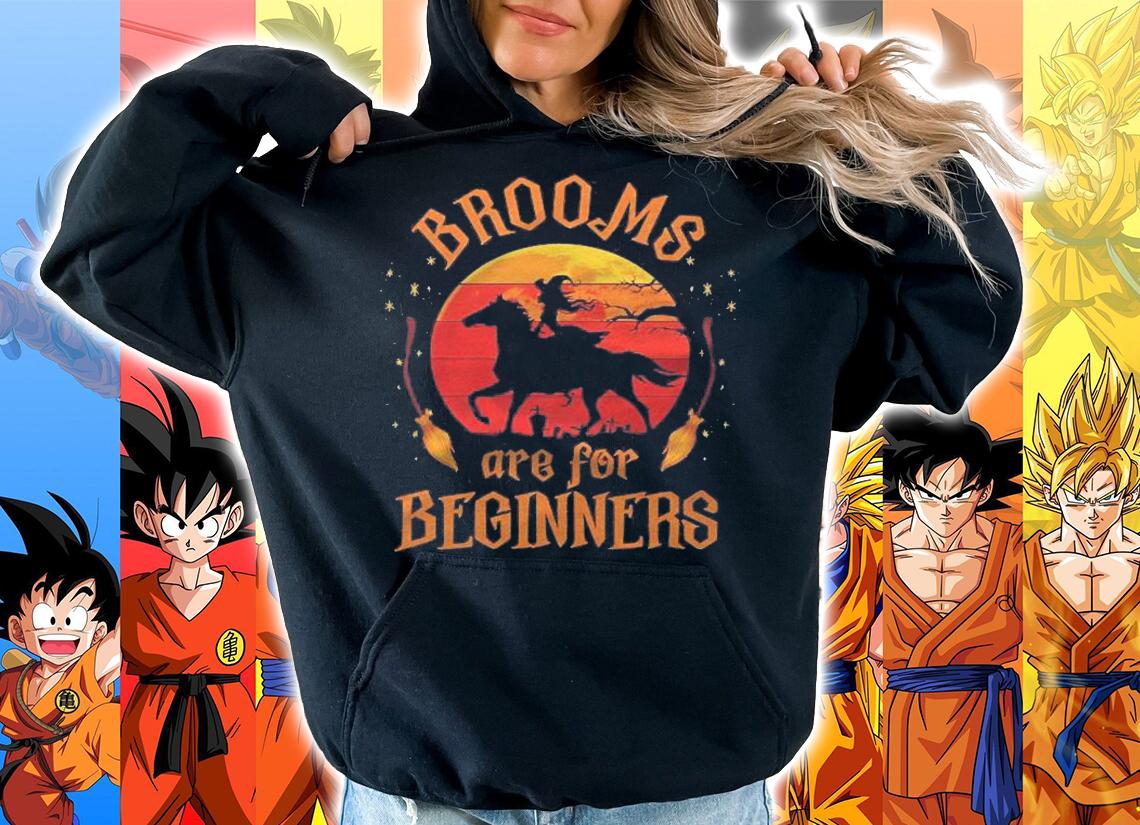 Horses Witch Halloween Funny Brooms Are For Beginners Shirt t-shirt hoodie