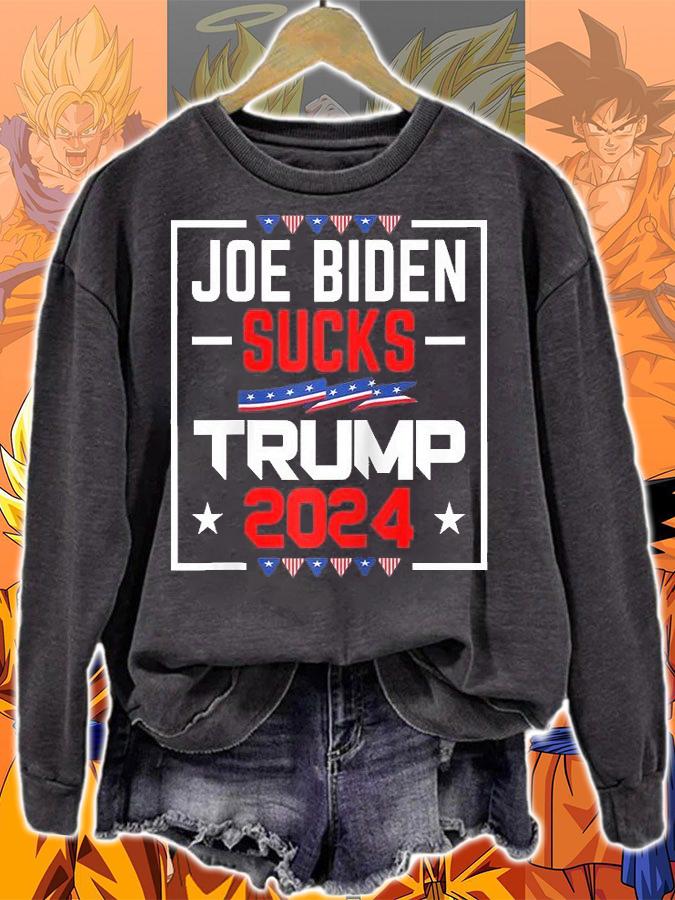 Joe Biden Sucks Trump 2024 For President Political Election T-Shirt t-shirt sweatshirt