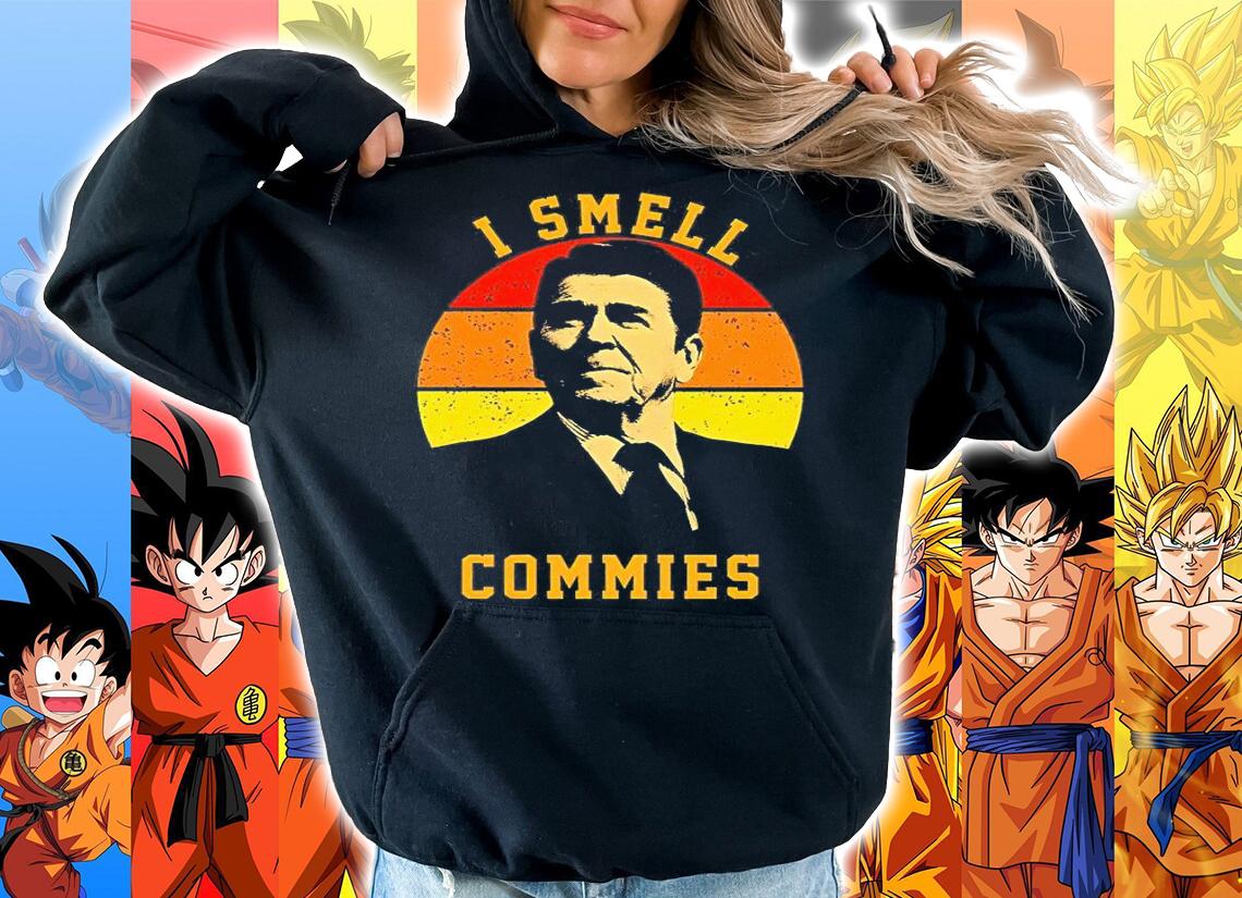 Ronald Reagan I Smell Commies T-Shirt t-shirt hoodie