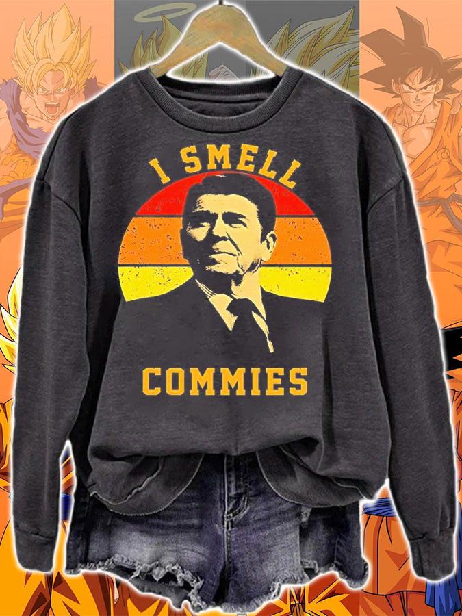 Ronald Reagan I Smell Commies T-Shirt t-shirt sweatshirt