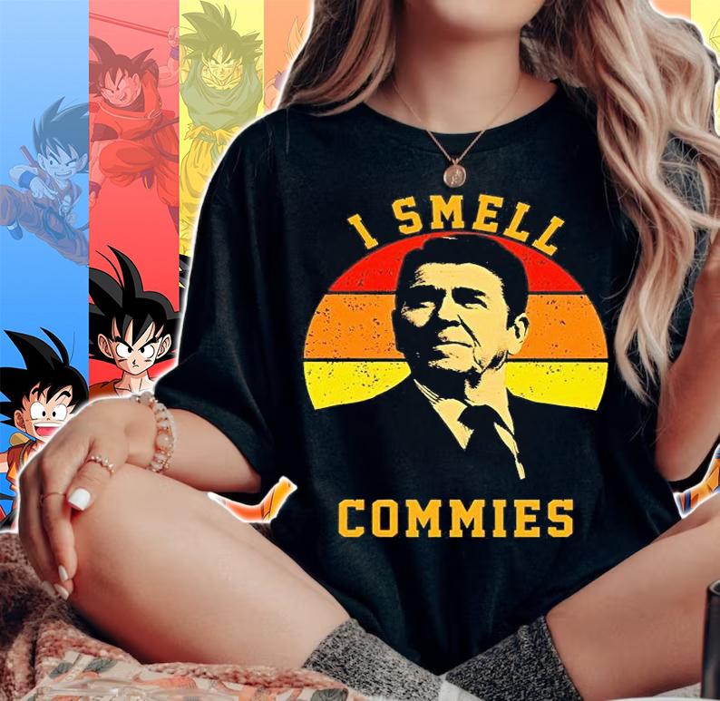 Ronald Reagan I Smell Commies T-Shirt t-shirt woman shirt