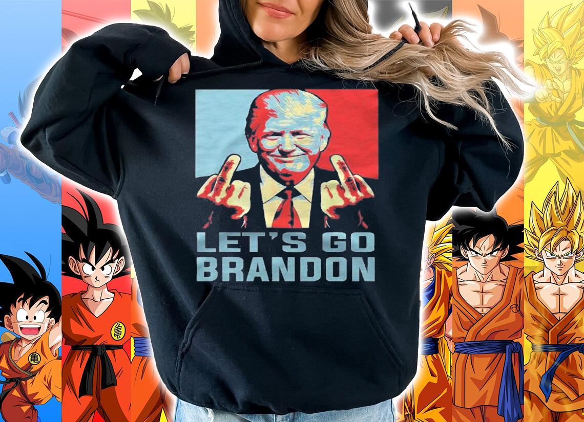 Trump Middle Finger Biden Lets Go Brandon Conservative Anti Shirt t-shirt hoodie