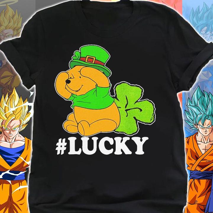 Disney Pooh Winnie The Lucky Shamrock St. Patricks Day T-Shirt t-shirt shirt