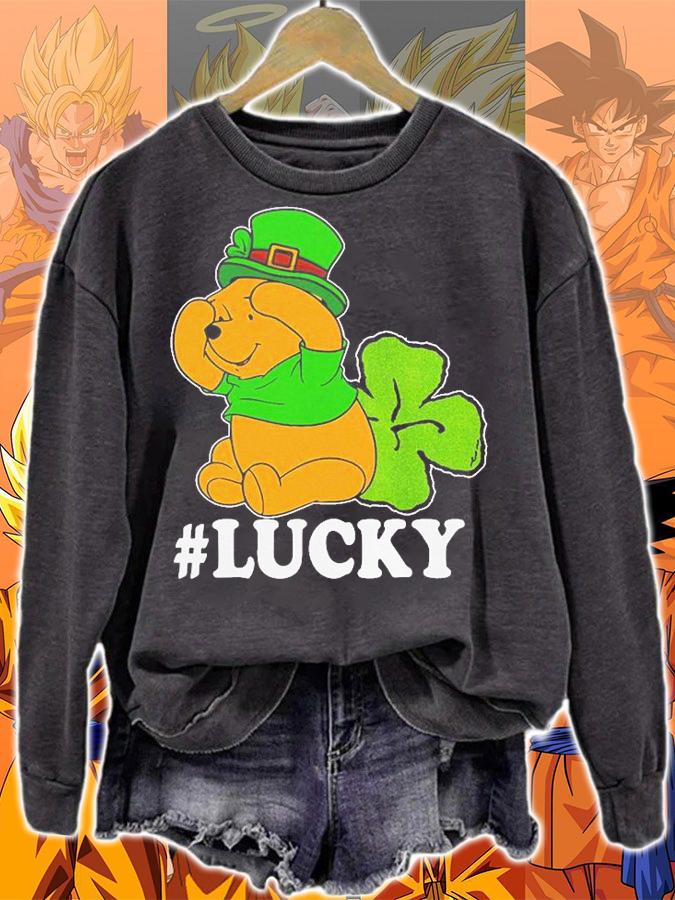 Disney Pooh Winnie The Lucky Shamrock St. Patricks Day T-Shirt t-shirt sweatshirt