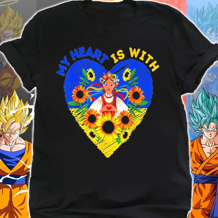 My Heart Is With Ukraine Ukrainian Flag Traditional Free Ukraine T-Shirt t-shirt shirt