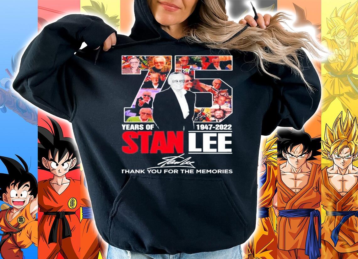 Official 75 Years Of 1947-2022 Stan Lee Signatures Thank You For The Memories Shirt t-shirt hoodie