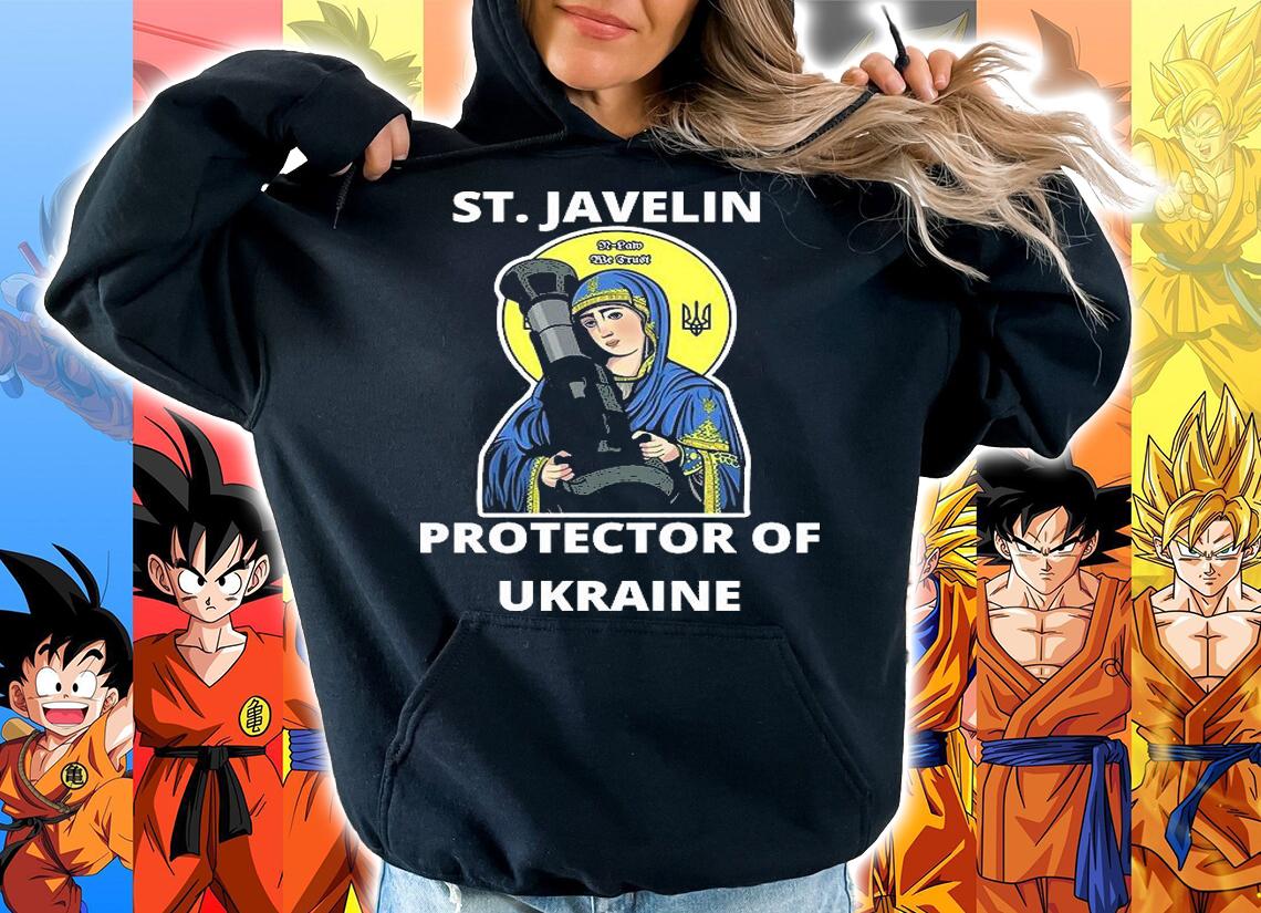 Saint Javelin Protector Of Ukraine Free Ukraine T-Shirt t-shirt hoodie