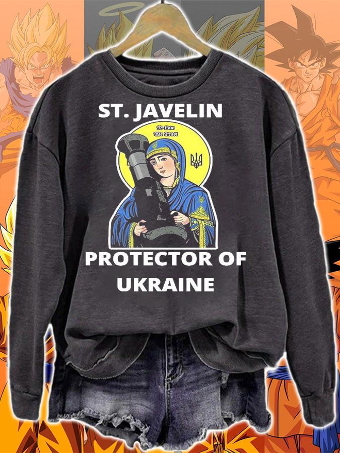 Saint Javelin Protector Of Ukraine Free Ukraine T-Shirt t-shirt sweatshirt