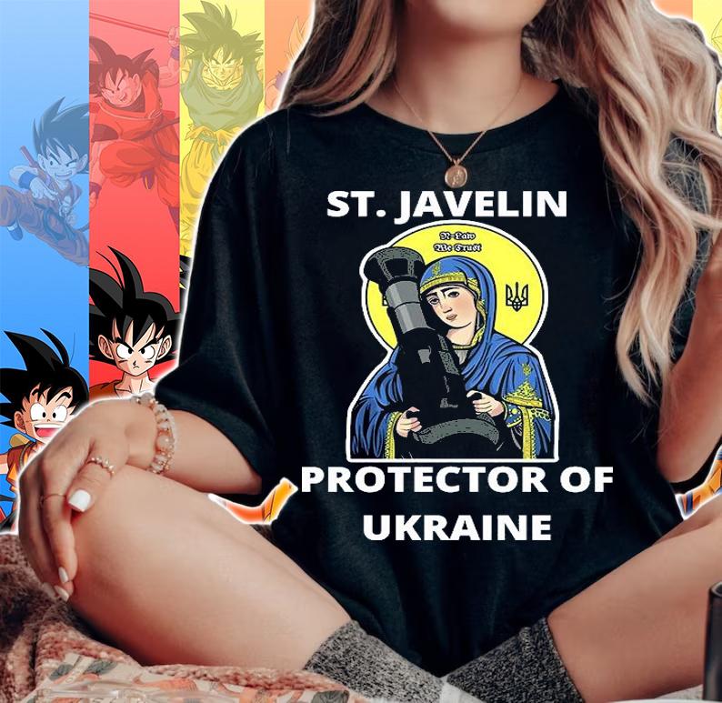 Saint Javelin Protector Of Ukraine Free Ukraine T-Shirt t-shirt woman shirt