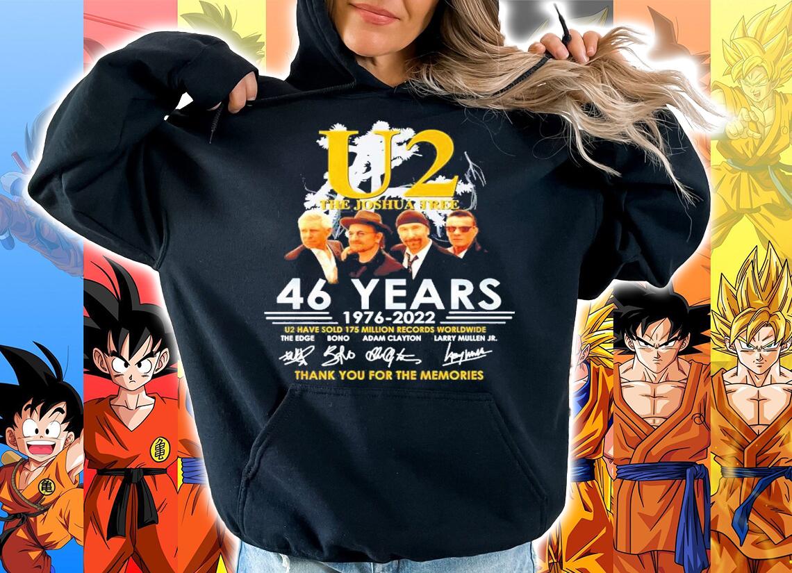 U2 The Joshua Tree 46 years 1976 2022 signatures thank you for the memories shirt t-shirt hoodie