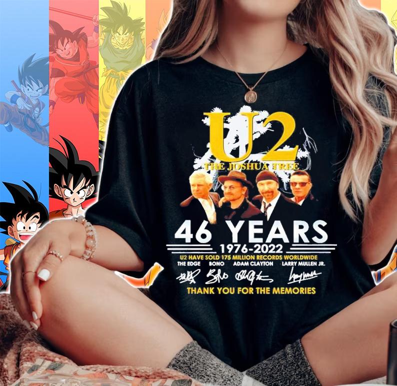 U2 The Joshua Tree 46 years 1976 2022 signatures thank you for the memories shirt t-shirt woman shirt